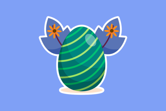 Download Easter Egg with Curved Line Pattern - Premium Resources